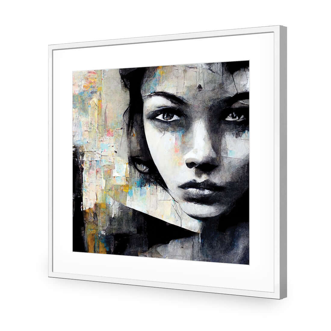 Girl in Black - Wall Art Designs - WH_1031_AS_Q WAD_AP - 030 - MAT_37x37_S - 2538 - WHT