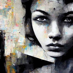 Girl in Black - Wall Art Designs - WH_1031_AS_Q WAD_CP - MPY - 260 - M - S - S_37x37_NONE