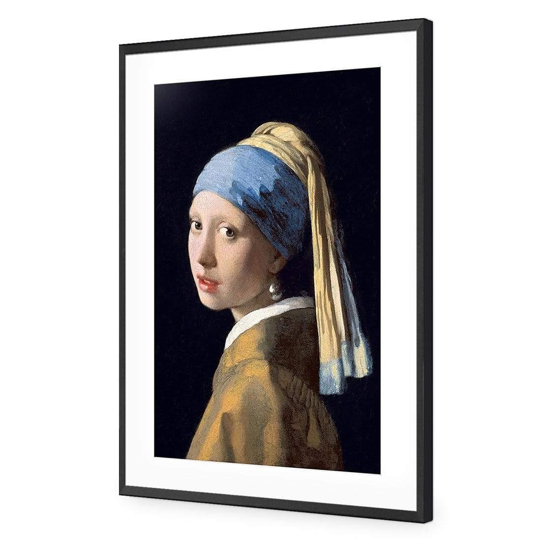 Girl with Pearl Earring By Vermeer - Wall Art Designs - 3392_AR_V CAF_AP - 030 - MAT_45x30_S - 2538 - BLK