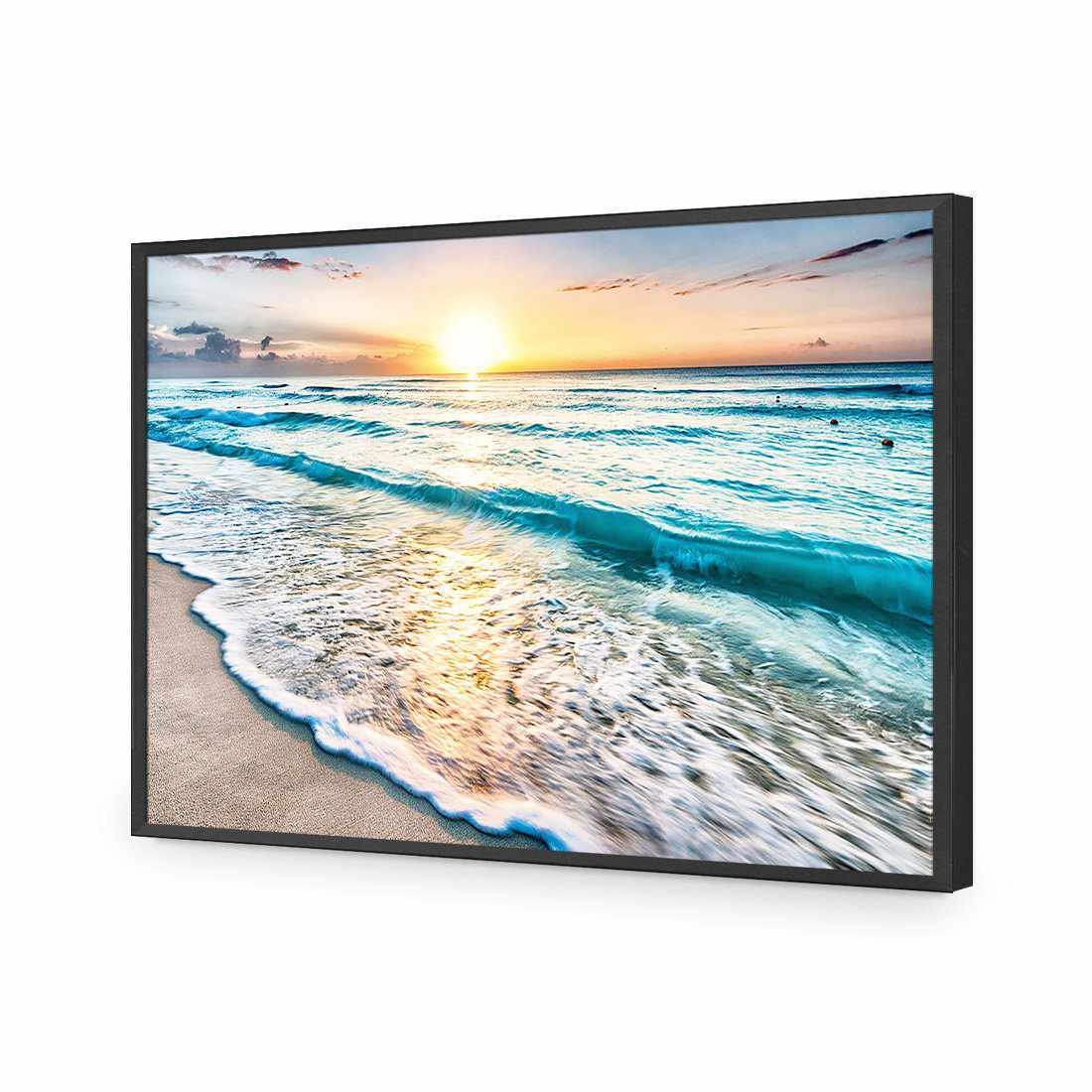 Glimmering Sunrise, Rectangle | Standard Acrylic | Flat Frame No Border | Black
