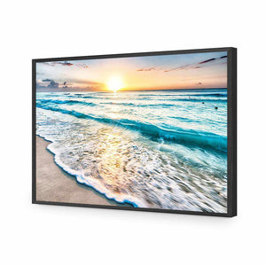 Glimmering Sunrise, Rectangle | Standard Acrylic | Flat Frame No Border | Black