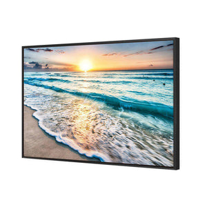 Glimmering Sunrise, Rectangle | Standard Canvas | Floating Frame | Black