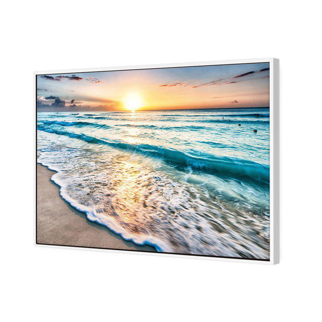 Glimmering Sunrise, Rectangle | Standard Canvas | Floating Frame | White