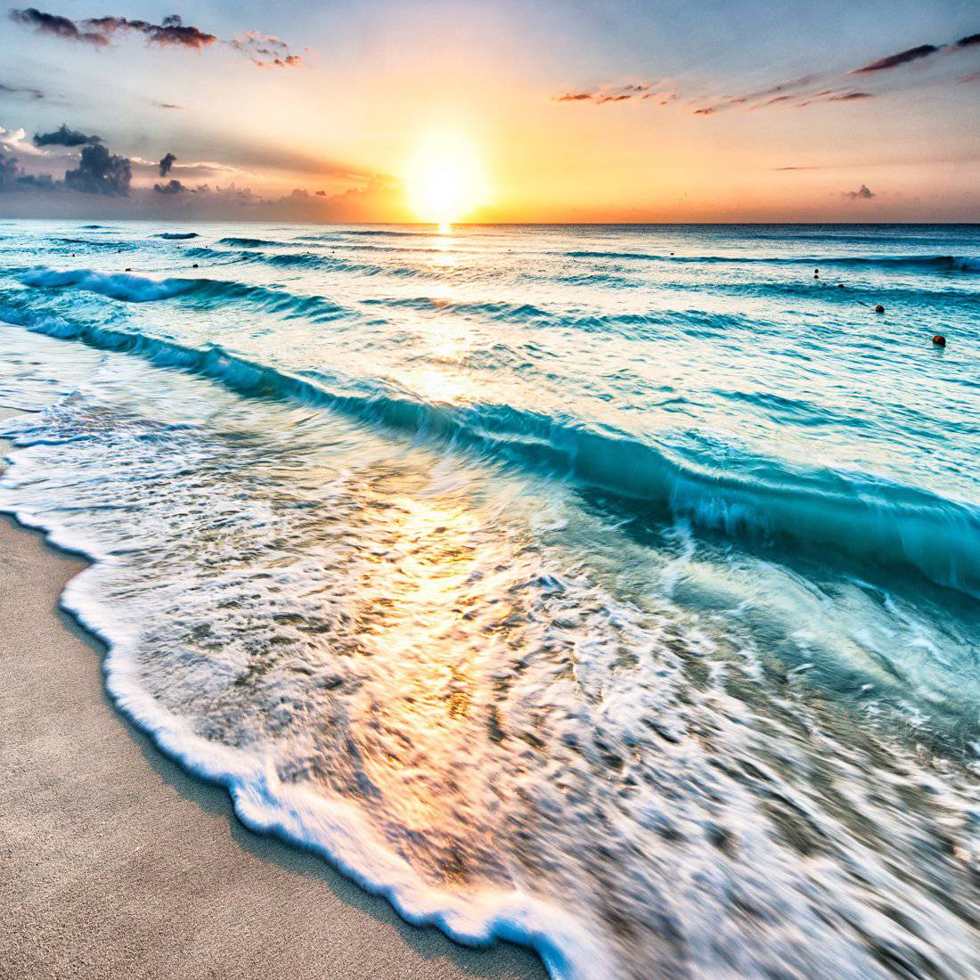 Glimmering Sunrise, Square
