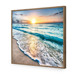 Glimmering Sunrise, Square | Standard Acrylic | Flat Frame No Border | Natural