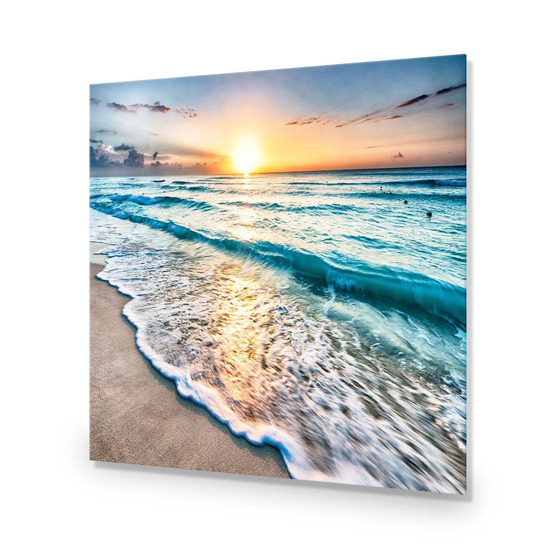Glimmering Sunrise, Square | Standard Acrylic | Flat Frame No Border | Black