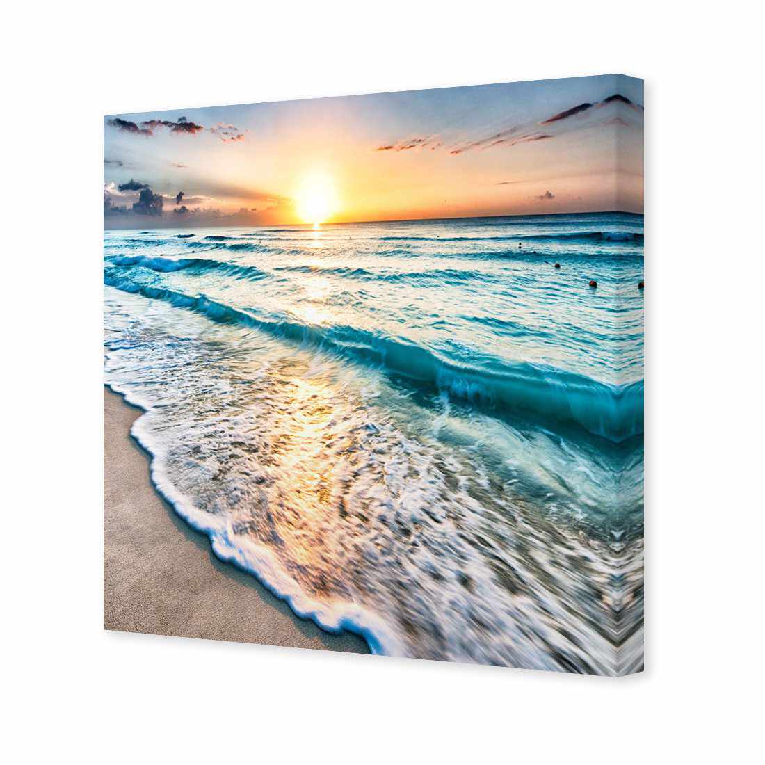 Glimmering Sunrise, Square | Standard Canvas | No Frame | Stretched Canvas