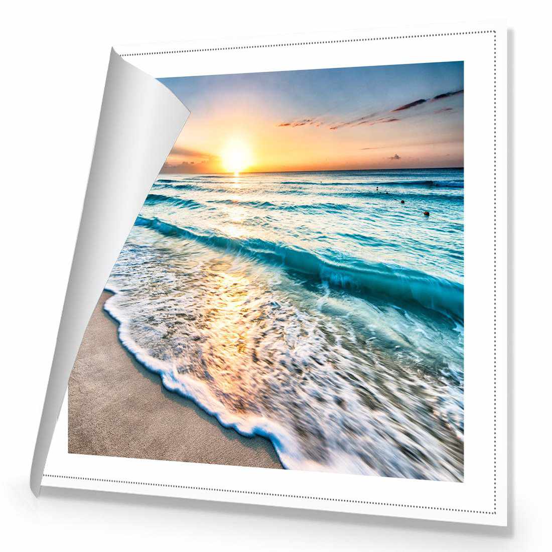 Glimmering Sunrise, Square | Standard Canvas | No Frame | Rolled Canvas