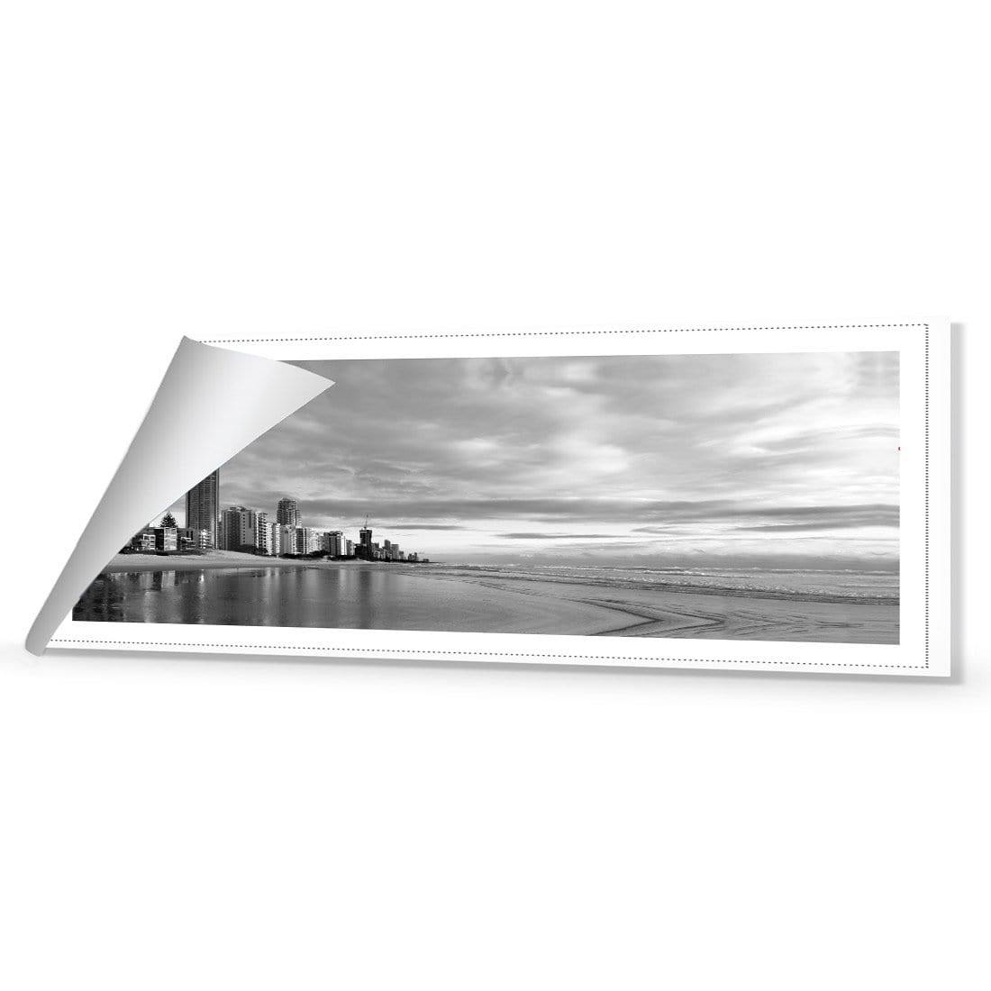 Gold Coast Panoramic, Black and White (long) | Classic Canvas | No Frame | Rolled Canvas