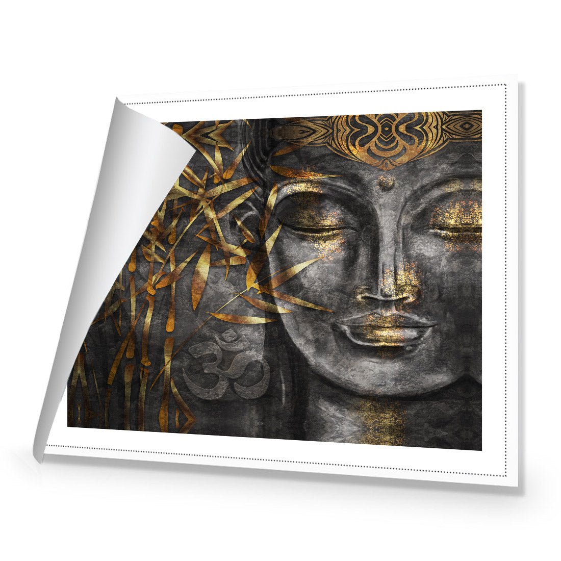 Gold Leafed Buddha 2 - Wall Art Designs - 3305_AR_H WAD_CP - MPY - 260 - M - S - S_45x30_NONE