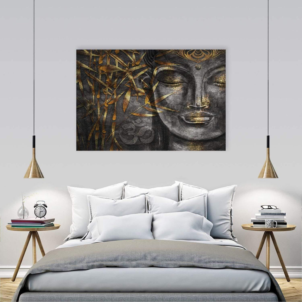 Gold Leafed Buddha II | Classic Canvas | No Frame | Stretched Canvas
