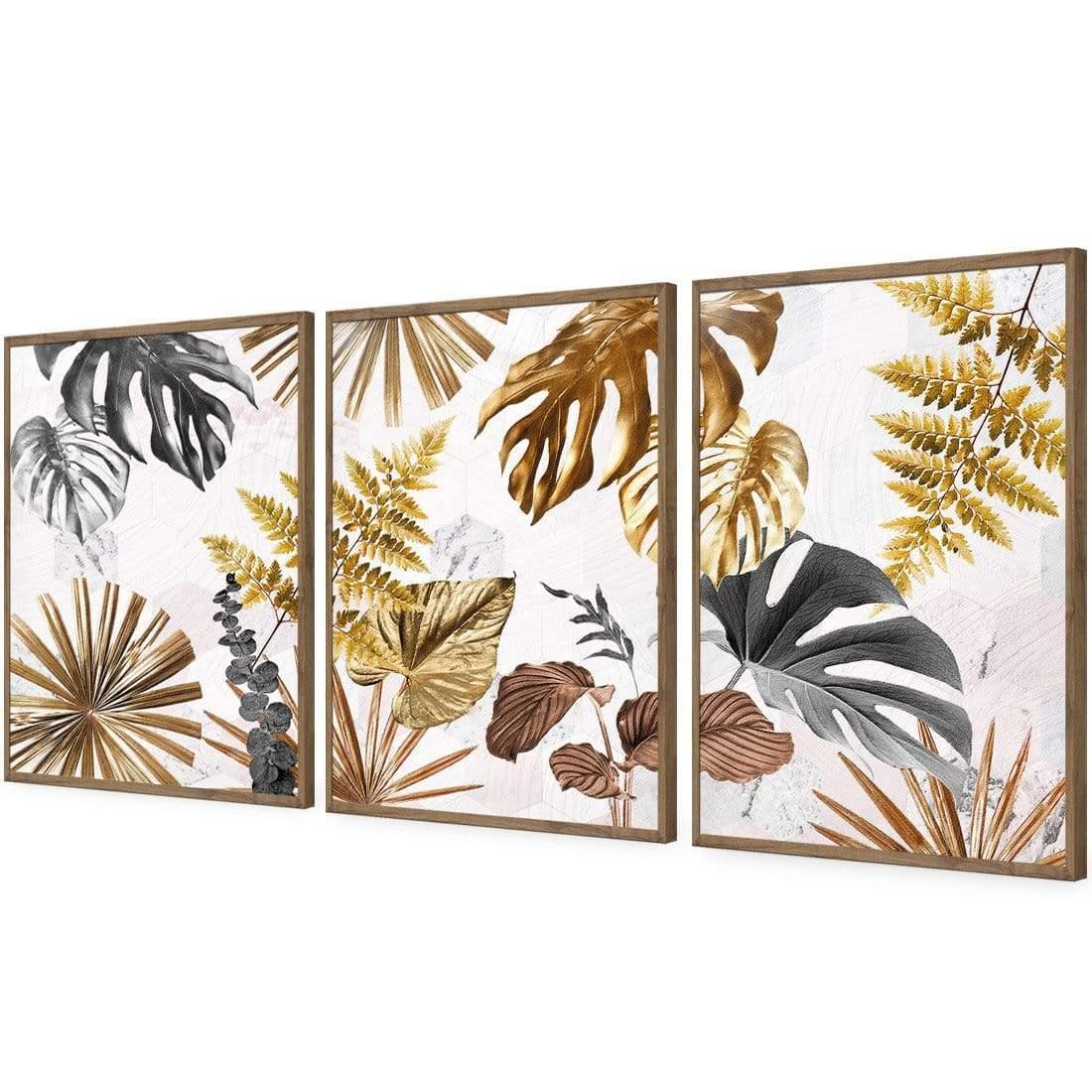 Golden Jungle Trio Art Set - Wall Art Designs - SET3_5038_AR_V WAD_AP - 030 - EDG_59x40_S - 2538 - NAT