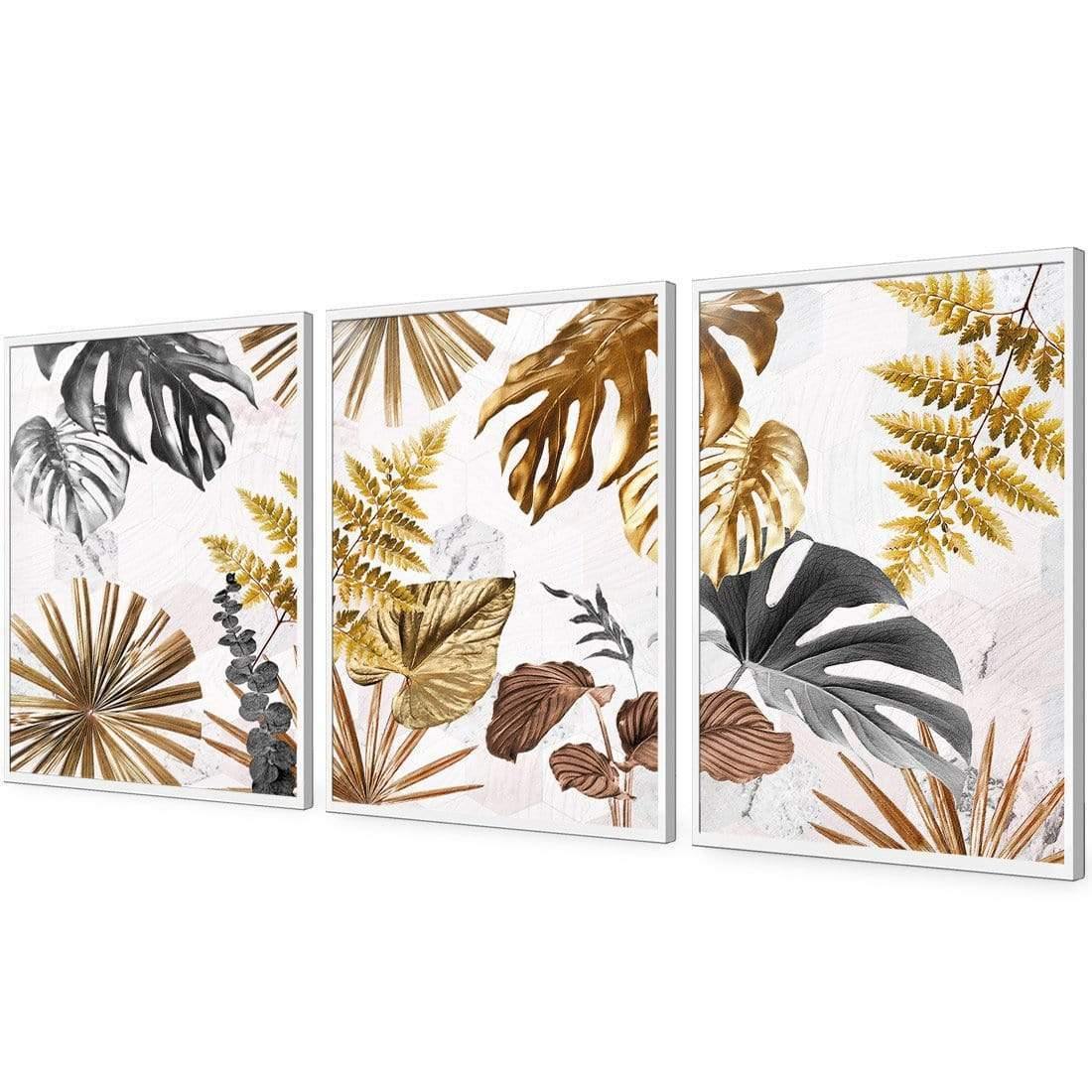 Golden Jungle Trio Art Set - Wall Art Designs - SET3_5038_AR_V WAD_AP - 030 - EDG_59x40_S - 2538 - WHT