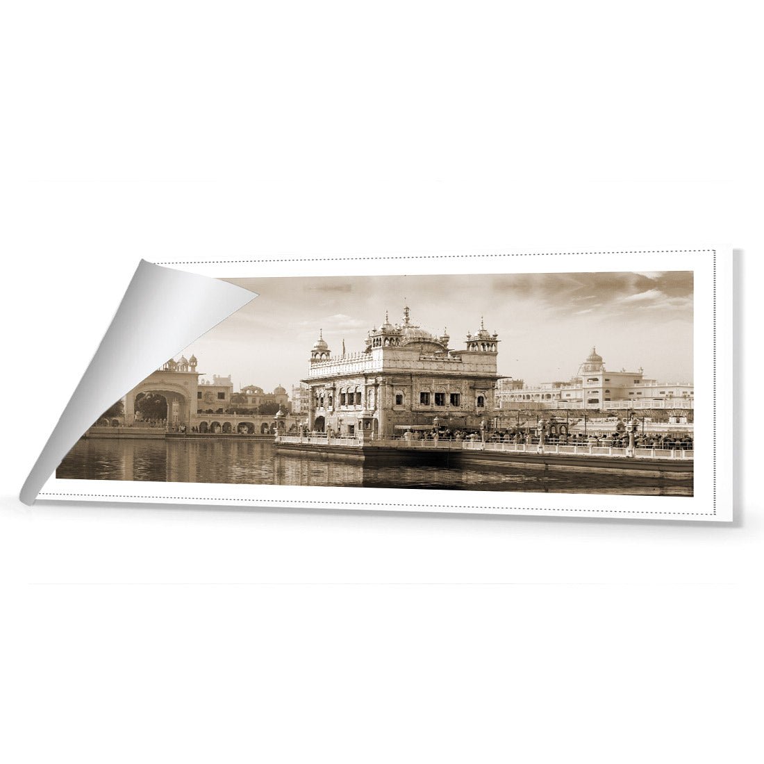 Golden Temple, Sepia (long) - Wall Art Designs - 756_CL_H WAD_CP - MPY - 260 - M - S - S_60x20_NONE