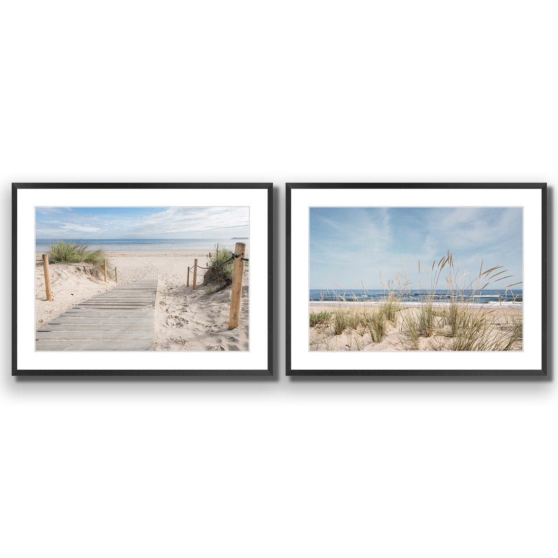 Grass and Dunes Perfect Pair - Wall Art Designs - SET2_5047_AR_H CAF_AP - 030 - MAT_45x30_S - 2538 - BLK