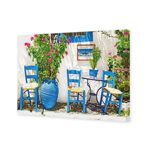 Greek Chairs | Standard Canvas | No Frame | Stretched Canvas