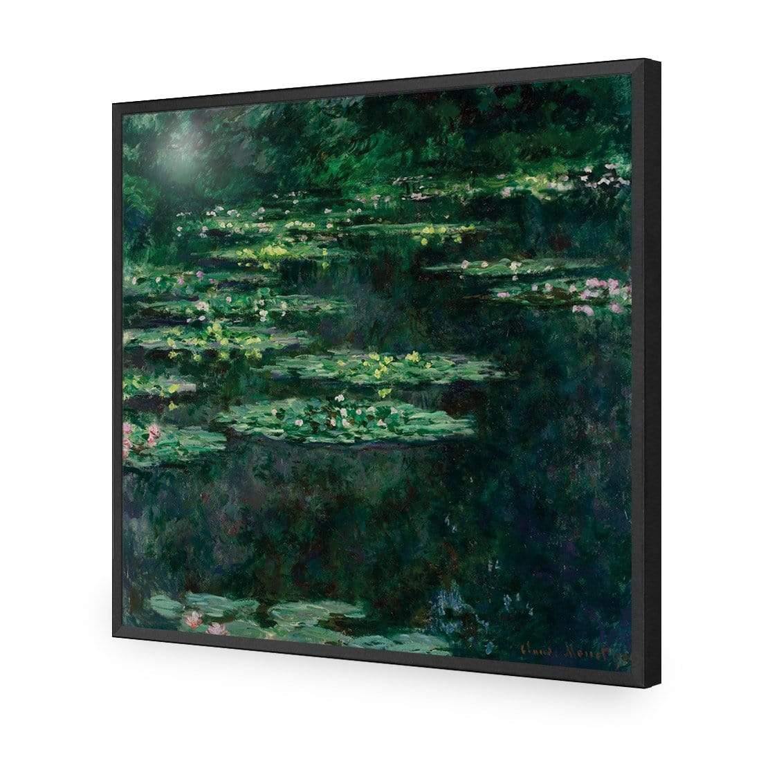 Green Water Lilies By Monet - Wall Art Designs - 3408_AS_Q CAF_AP - 030 - EDG_37x37_S - 2538 - BLK