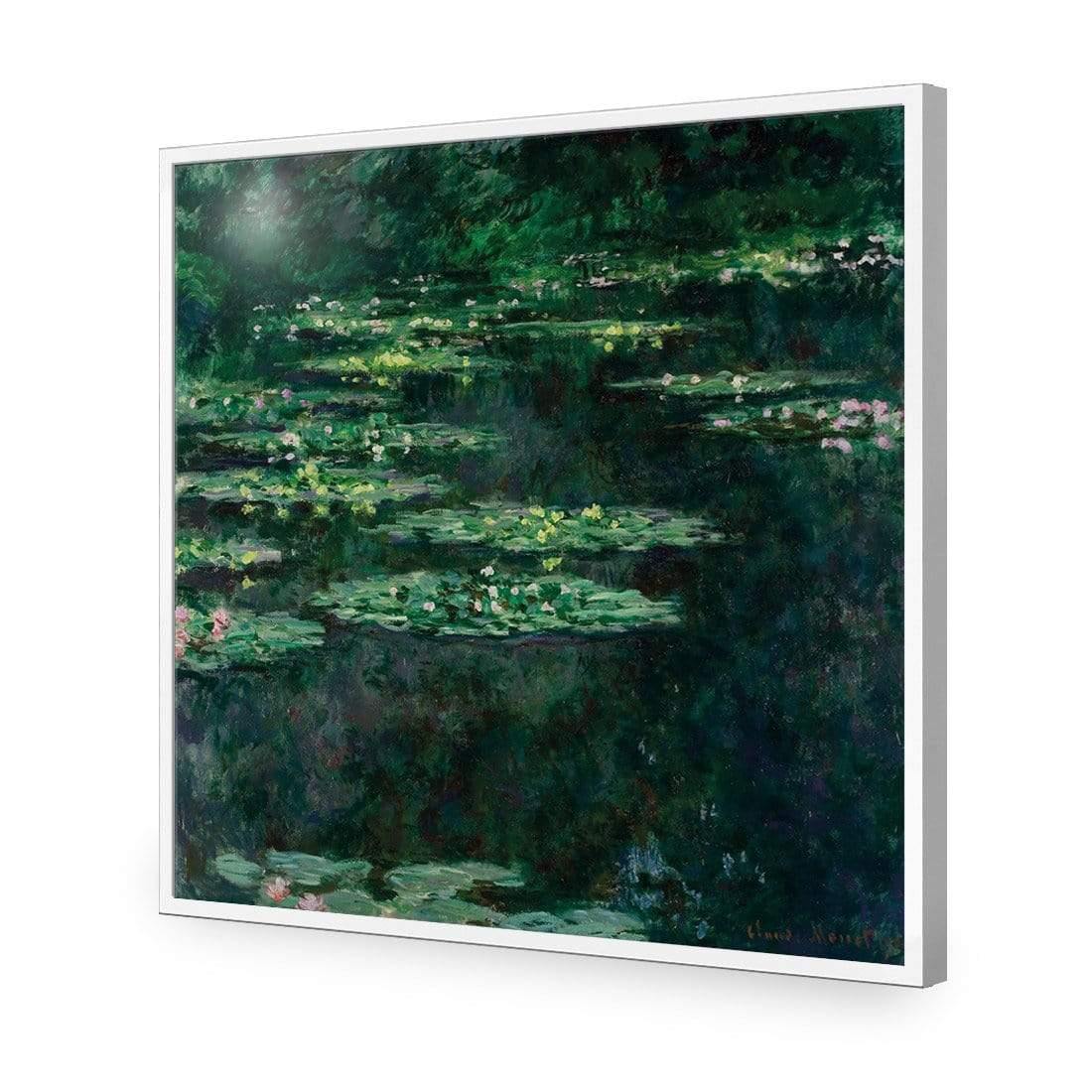 Green Water Lilies By Monet - Wall Art Designs - 3408_AS_Q CAF_AP - 030 - EDG_37x37_S - 2538 - WHT