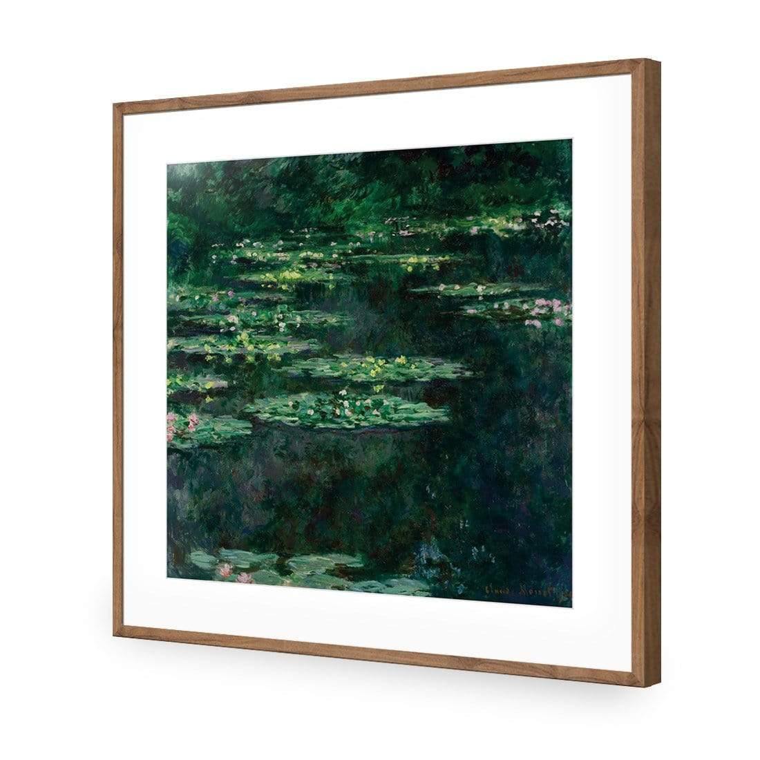 Green Water Lilies By Monet - Wall Art Designs - 3408_AS_Q CAF_AP - 030 - MAT_37x37_S - 2538 - NAT