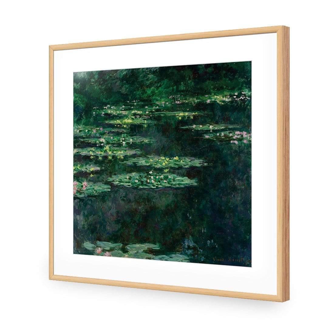 Green Water Lilies By Monet - Wall Art Designs - 3408_AS_Q CAF_AP - 030 - MAT_37x37_S - 2538 - OAK