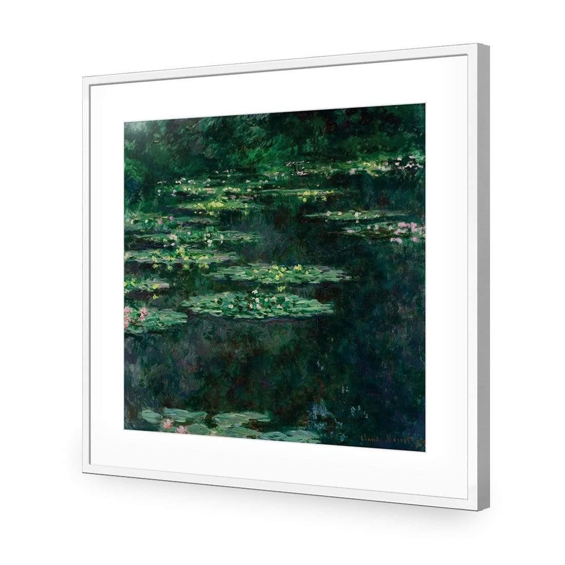 Green Water Lilies By Monet - Wall Art Designs - 3408_AS_Q CAF_AP - 030 - MAT_37x37_S - 2538 - WHT