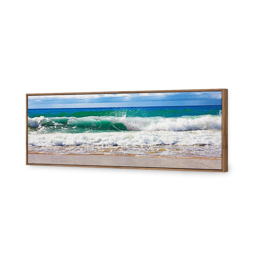 Green Wave, Long Canvas Art - Wall Art Designs - 309_AL_H WAD_CP - MPY - 260 - M - S - S_60x20_S - 1550 - NAT