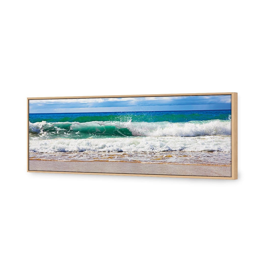 Green Wave, Long Canvas Art - Wall Art Designs - 309_AL_H WAD_CP - MPY - 260 - M - S - S_60x20_S - 1550 - OAK