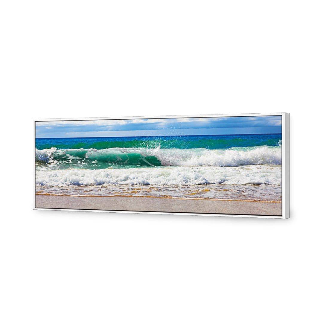 Green Wave, Long Canvas Art - Wall Art Designs - 309_AL_H WAD_CP - MPY - 260 - M - S - S_60x20_S - 1550 - WHT