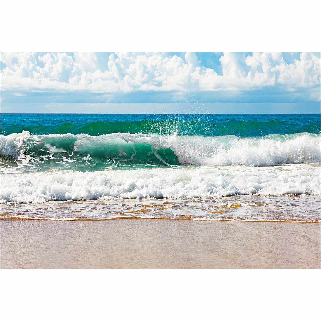 Green Wave, Rectangle Canvas Art - Wall Art Designs - 309_AR_H WAD_CP - MPY - 260 - M - S - S_45x30_NONE