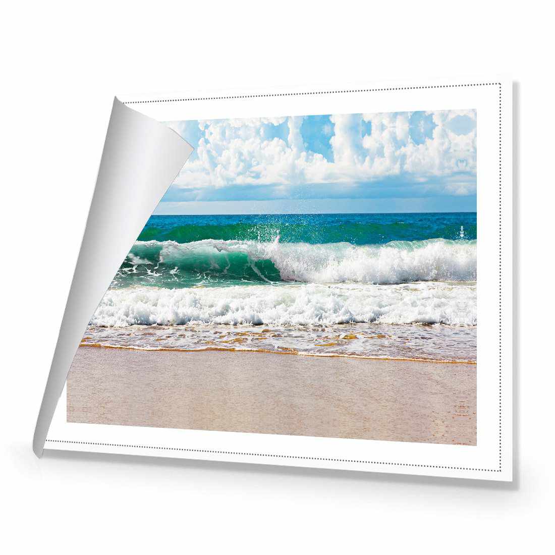 Green Wave, Rectangle | Standard Canvas | No Frame | Rolled Canvas