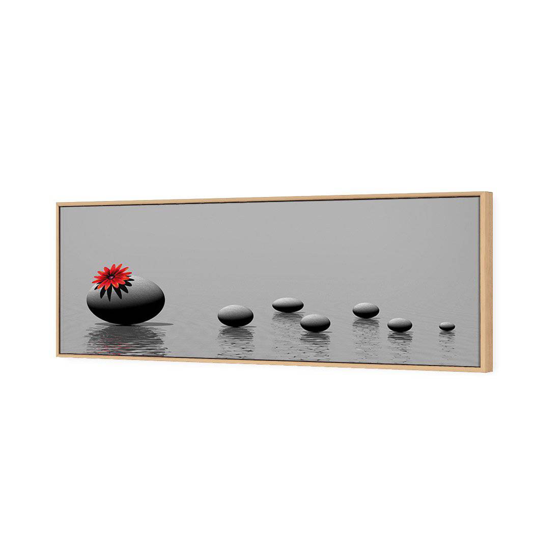 Grey Stones | Standard Canvas | Floating Frame | Oak