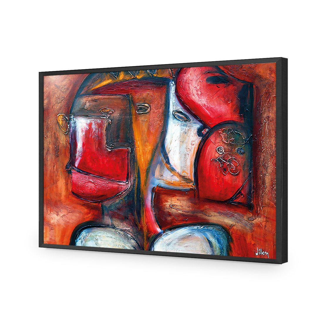 Griessel Koppen, Red (Rectangle) - Wall Art Designs - 114_AR_H WAD_AP - 030 - EDG_45x30_S - 2538 - BLK