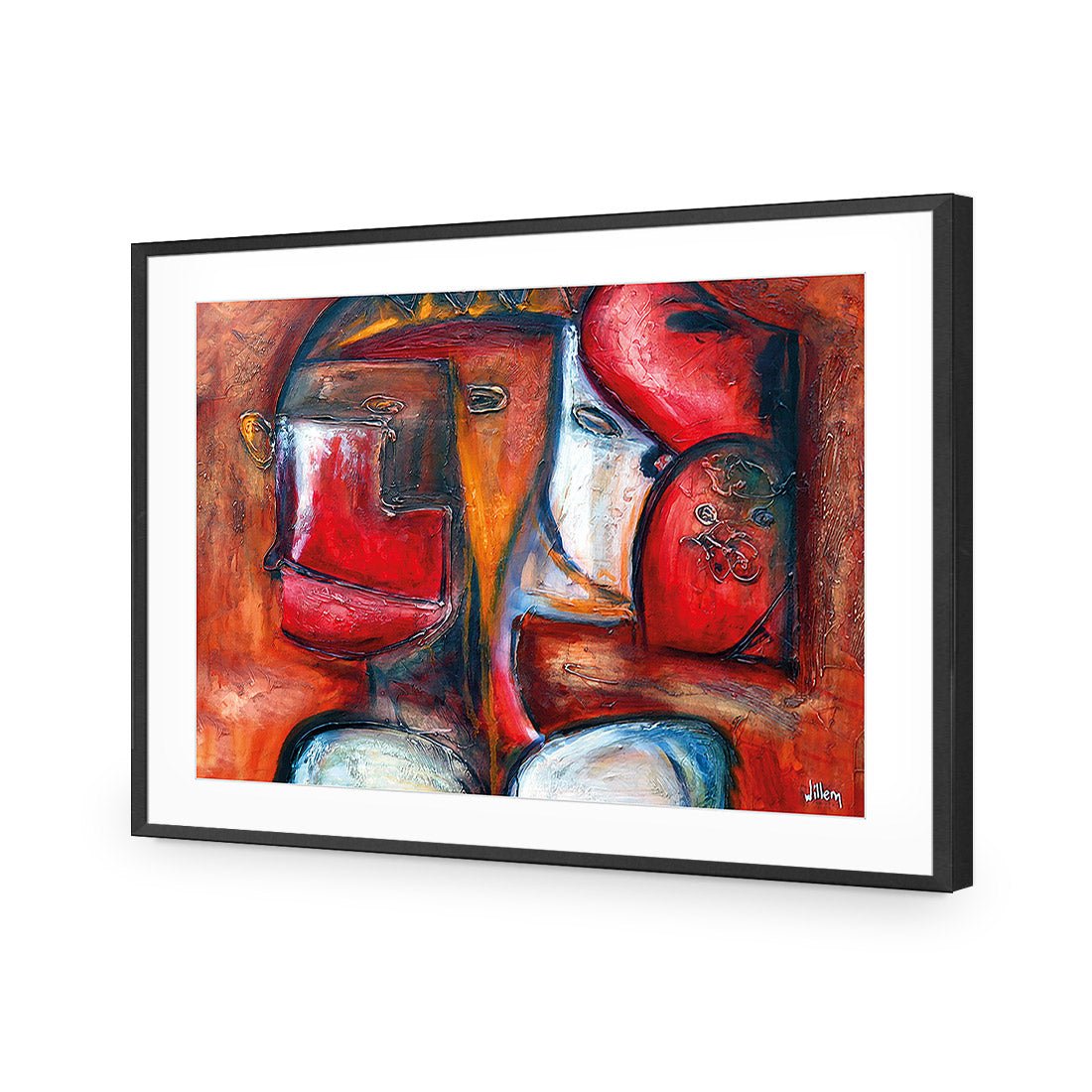 Griessel Koppen, Red (Rectangle) - Wall Art Designs - 114_AR_H WAD_AP - 030 - MAT_45x30_S - 2538 - BLK