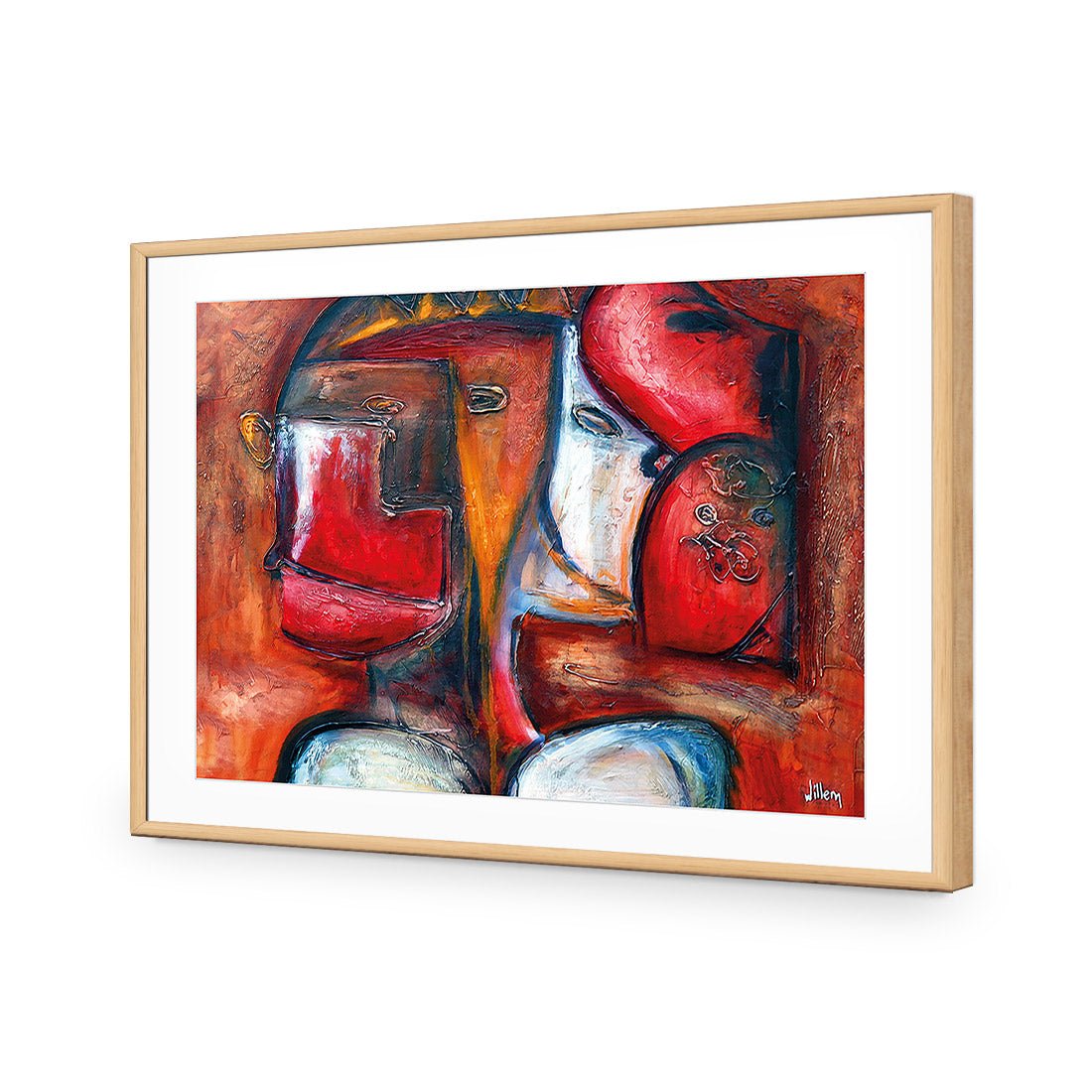 Griessel Koppen, Red (Rectangle) - Wall Art Designs - 114_AR_H WAD_AP - 030 - MAT_45x30_S - 2538 - OAK