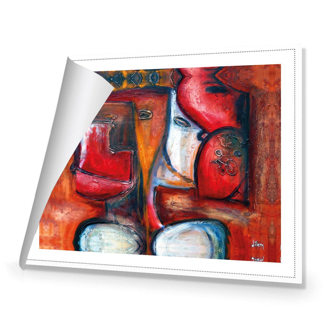 Griessel Koppen, Red (Rectangle) - Wall Art Designs - 114_AR_H WAD_CP - MPY - 260 - M - R_45x30_NONE