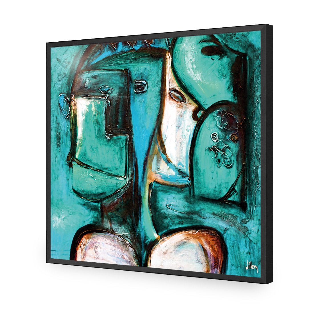 Griessel Koppen, Teal (Square) - Wall Art Designs - 114_ES_Q WAD_AP - 030 - EDG_37x37_S - 2538 - BLK