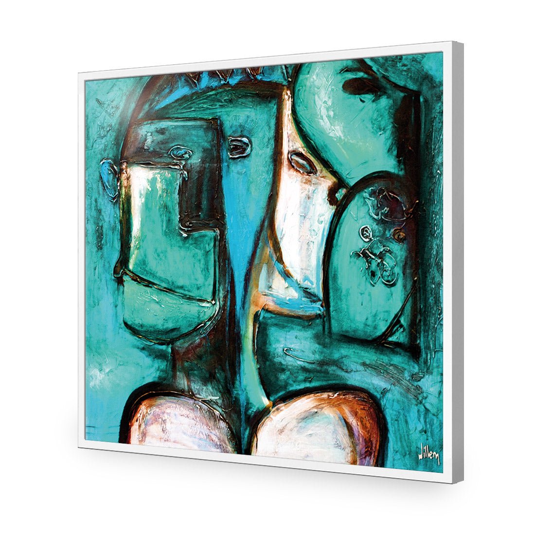 Griessel Koppen, Teal (Square) - Wall Art Designs - 114_ES_Q WAD_AP - 030 - EDG_37x37_S - 2538 - WHT