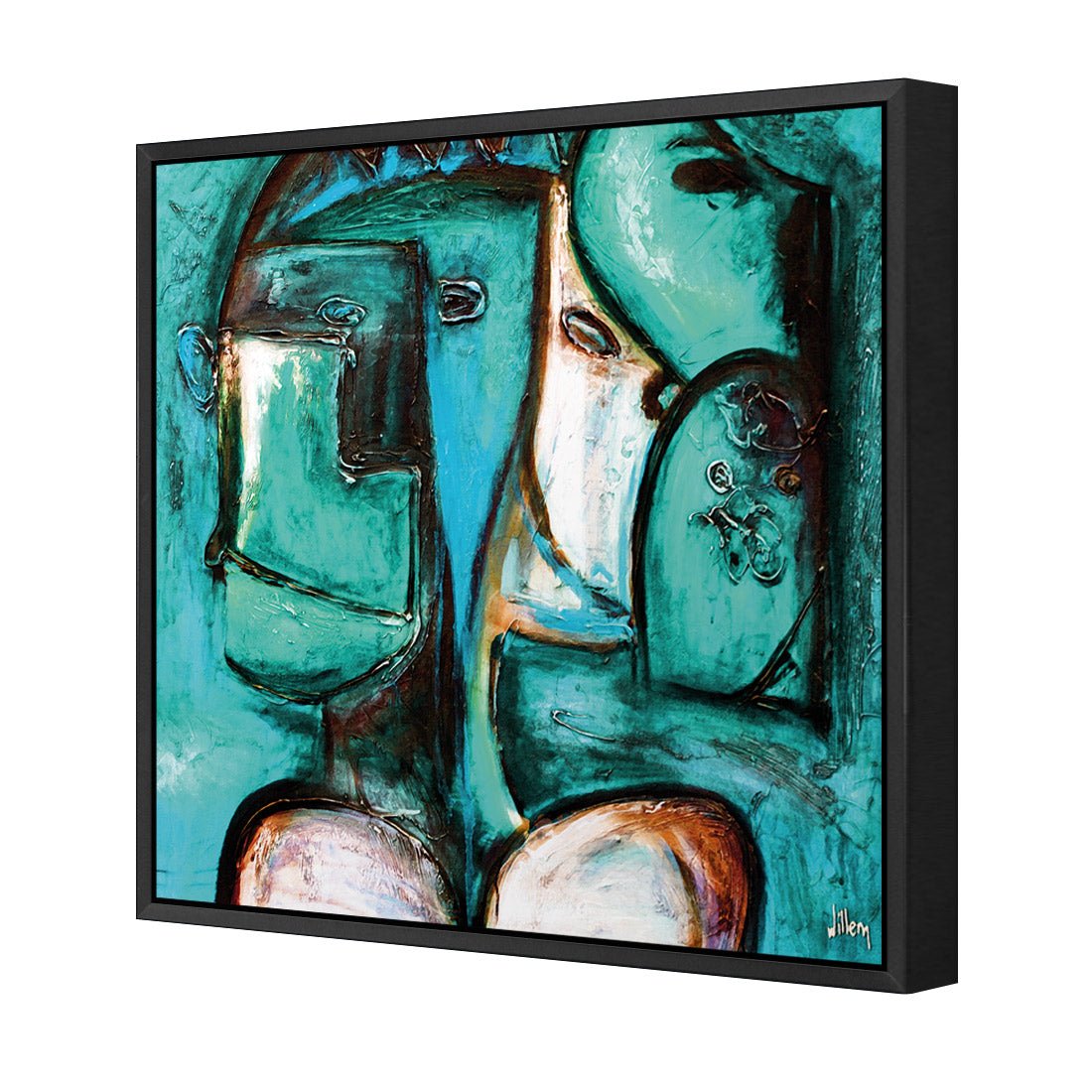 Griessel Koppen, Teal (Square) - Wall Art Designs - 114_ES_Q WAD_CP - MPY - 260 - M - S - S_37x37_S - 1550 - BLK