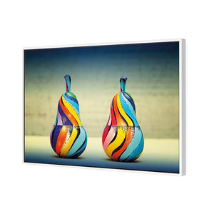 Groovy Pear | Standard Canvas | Floating Frame | White