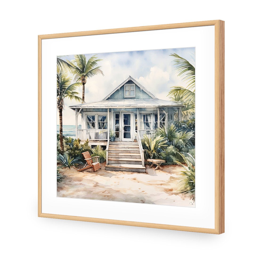 Hampton Shack - Wall Art Designs - WH_1143_AS_Q CAF_AP - 030 - MAT_37x37_S - 2538 - OAK