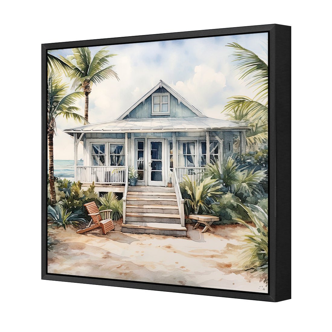 Hampton Shack - Wall Art Designs - WH_1143_AS_Q CAF_CP - MPY - 260 - M - S - S_37x37_S - 1550 - BLK