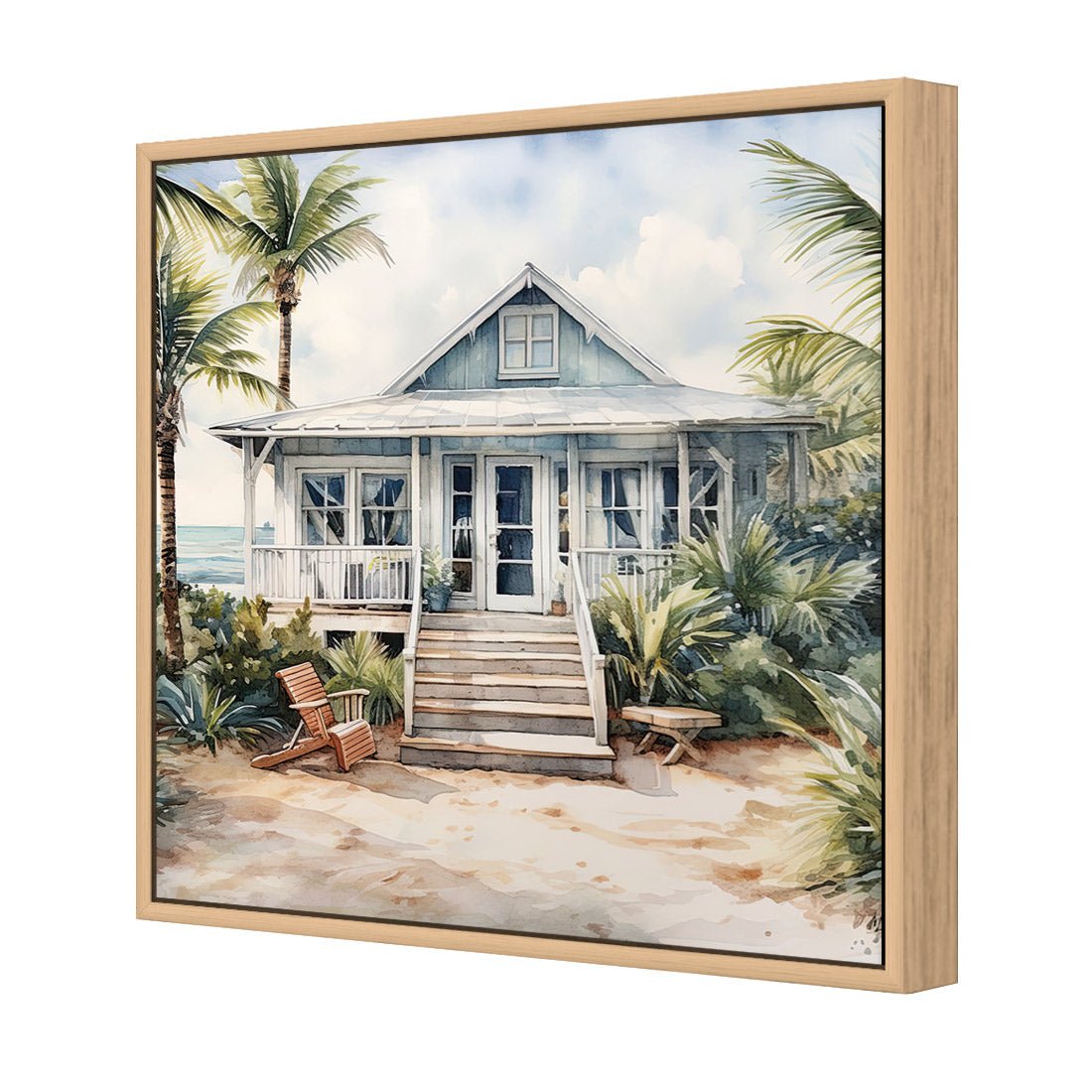 Hampton Shack - Wall Art Designs - WH_1143_AS_Q CAF_CP - MPY - 260 - M - S - S_37x37_S - 1550 - OAK