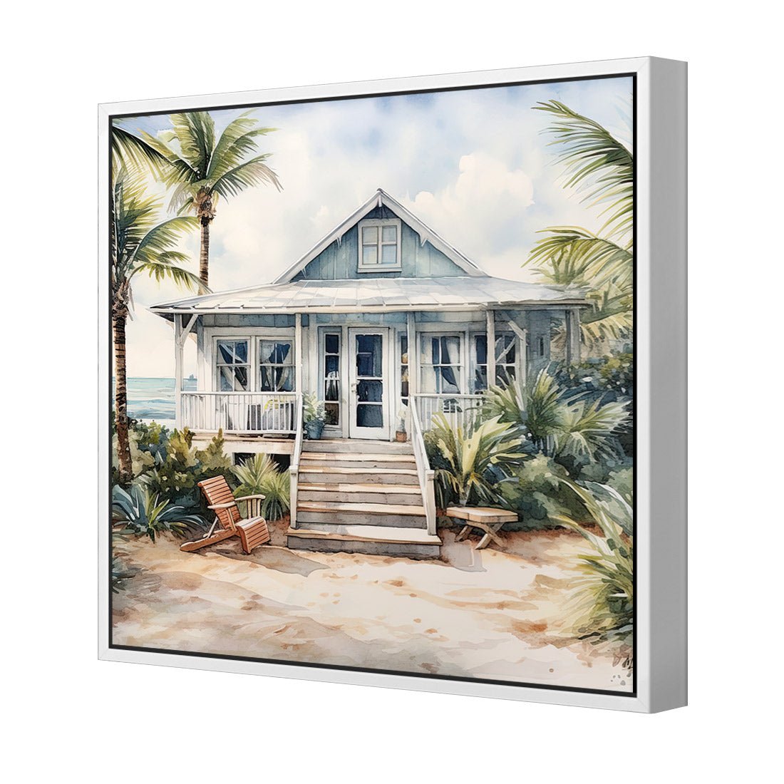 Hampton Shack - Wall Art Designs - WH_1143_AS_Q CAF_CP - MPY - 260 - M - S - S_37x37_S - 1550 - WHT