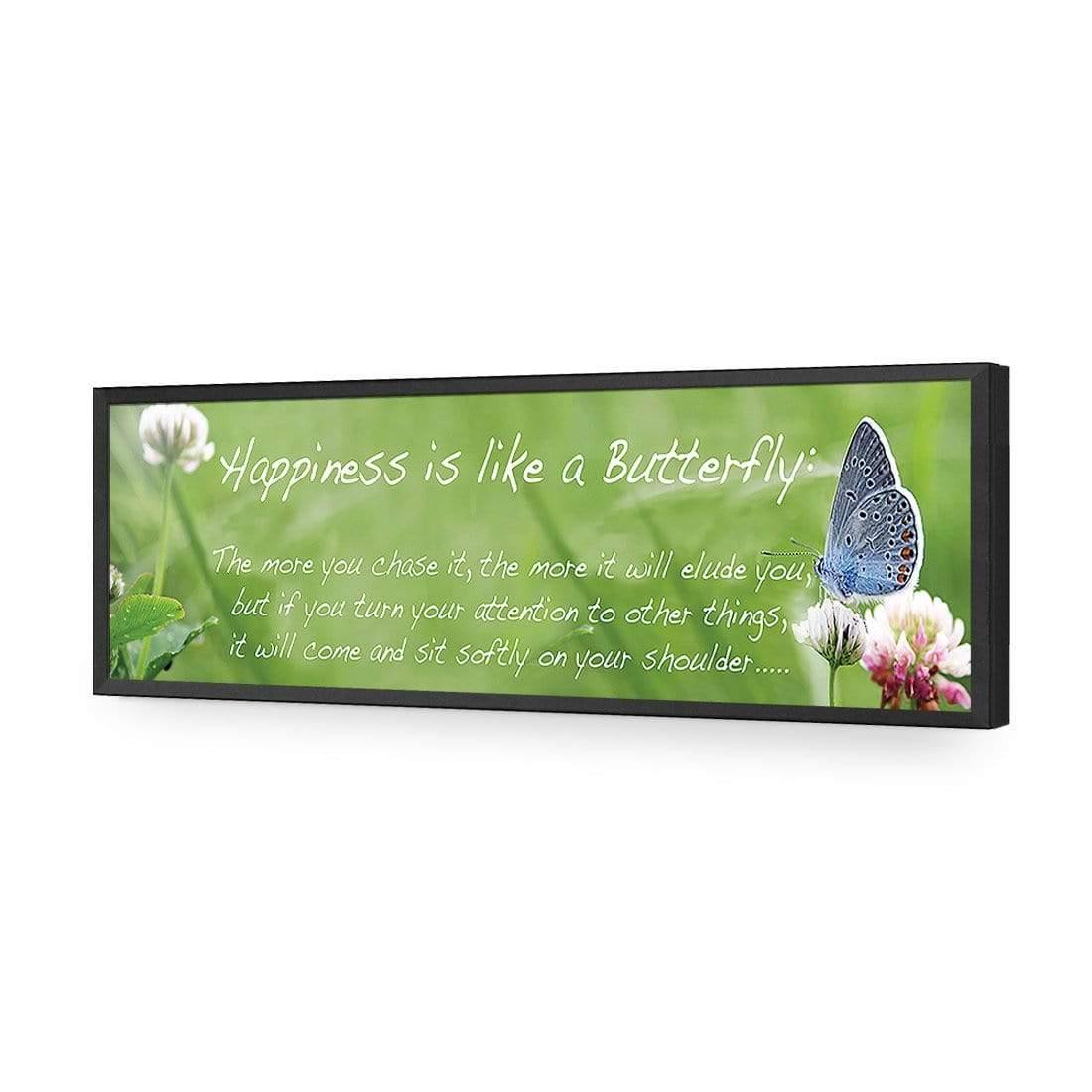 Happiness is like a Butterfly (long) - Wall Art Designs - 1585_AL_H WAD_AP - 030 - EDG_90x30_S - 2538 - BLK