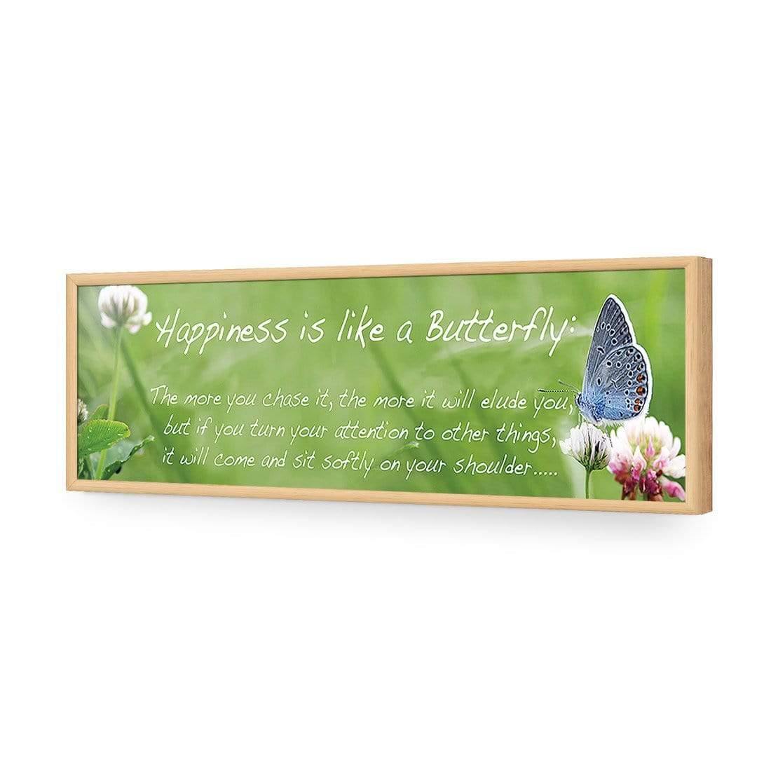 Happiness is like a Butterfly (long) - Wall Art Designs - 1585_AL_H WAD_AP - 030 - EDG_90x30_S - 2538 - OAK