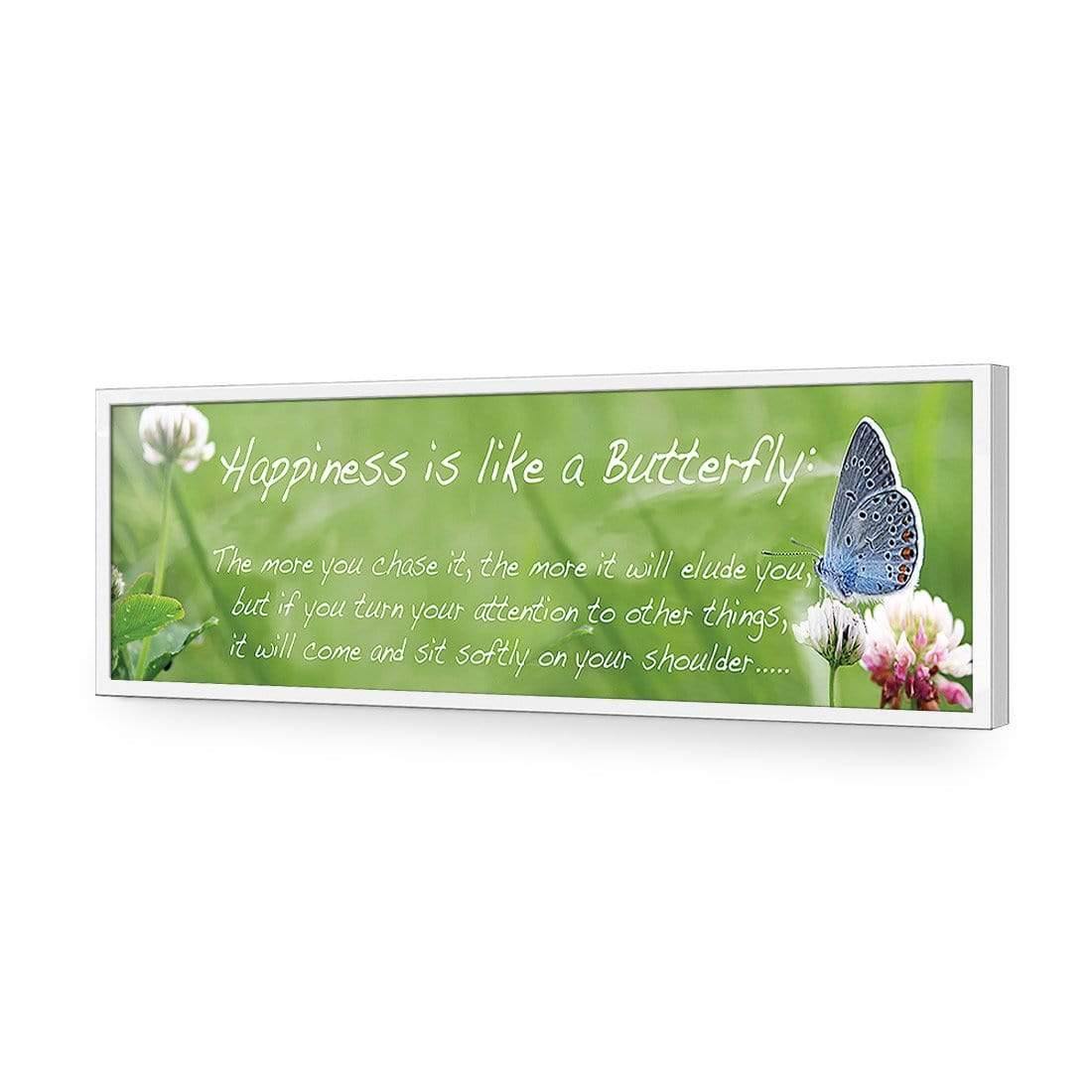 Happiness is like a Butterfly (long) - Wall Art Designs - 1585_AL_H WAD_AP - 030 - EDG_90x30_S - 2538 - WHT