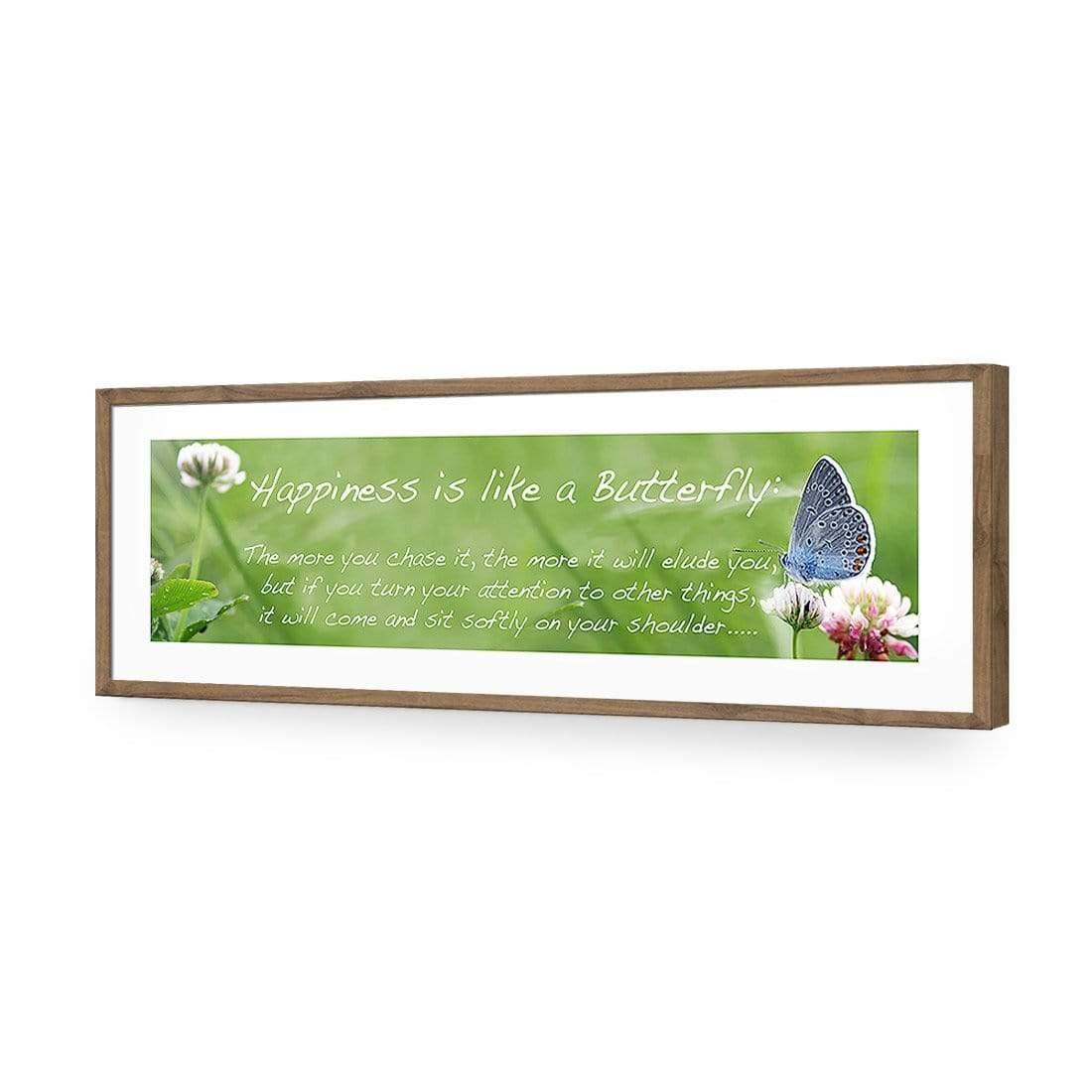 Happiness is like a Butterfly (long) - Wall Art Designs - 1585_AL_H WAD_AP - 030 - MAT_90x30_S - 2538 - NAT