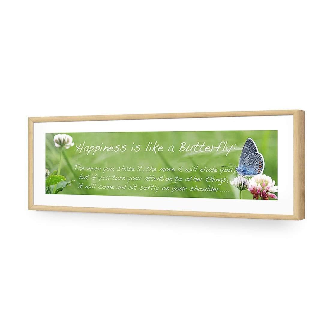 Happiness is like a Butterfly (long) - Wall Art Designs - 1585_AL_H WAD_AP - 030 - MAT_90x30_S - 2538 - OAK