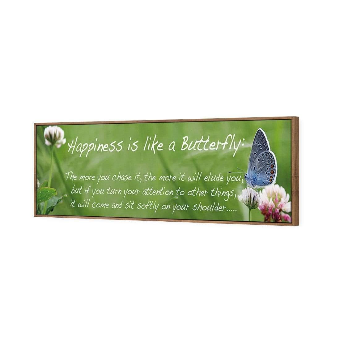 Happiness is like a Butterfly (long) - Wall Art Designs - 1585_AL_H WAD_CP - MPY - 260 - M - S - S_60x20_S - 1550 - NAT