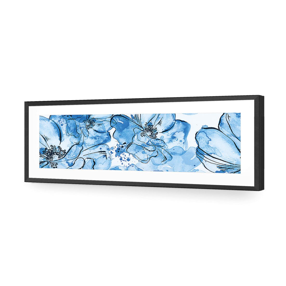 Happy Days, Blue (long) - Wall Art Designs - 2327_DL_H WAD_AP - 030 - MAT_90x30_S - 2538 - BLK